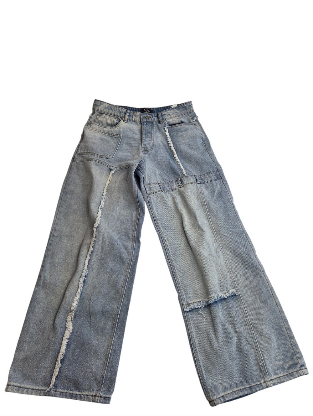 Boohooman Streetwear Style Distressed Denim Jeans